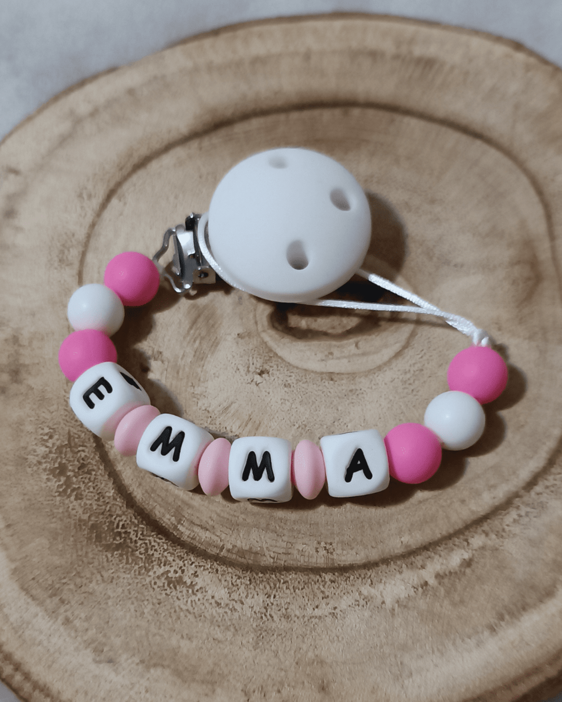 Chupetero - Rosa y blanco - 3