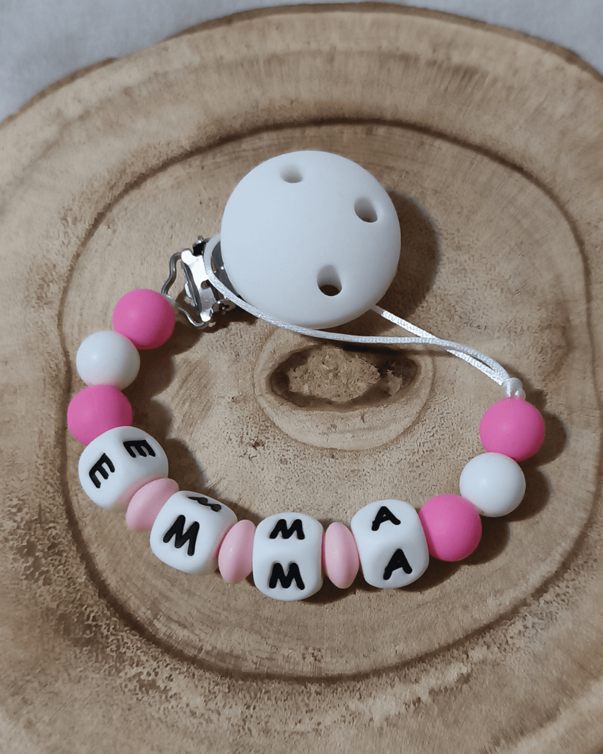 Chupetero - Rosa y blanco - 2