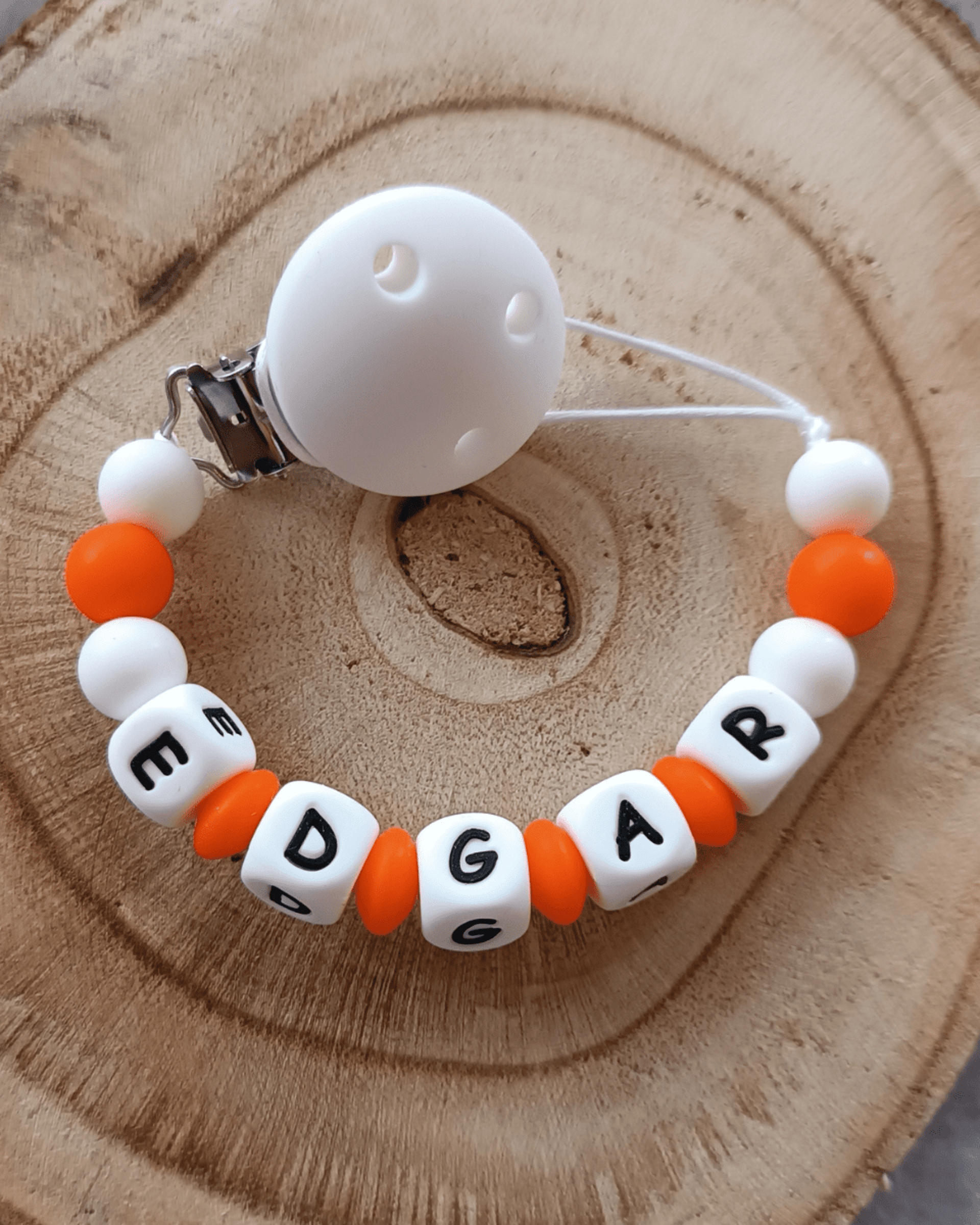 Chupetero - Naranja y blanco - 2