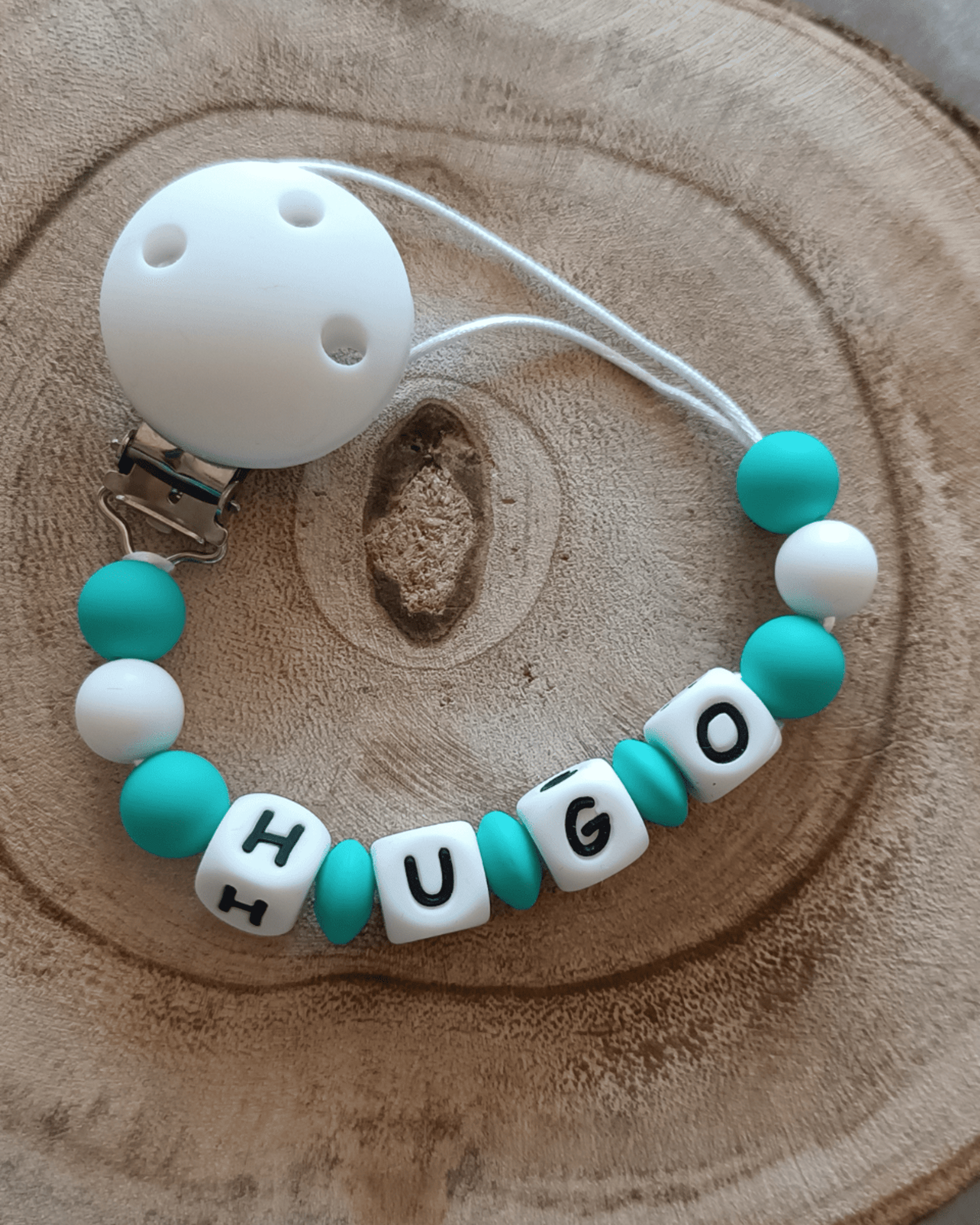 Chupetero - Azul verde y blanco - 2